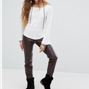 PRICE FIRM!FREE PEOPLE faux leather pants
